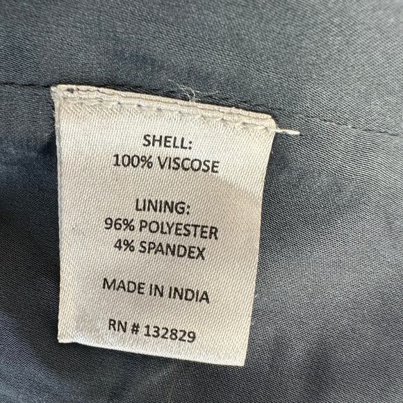 Réve Riche Sequin Gown Silver Maxi Dress Spaghetti Strap Slit Glam Formal Sz 38 - Picture 8 of 9